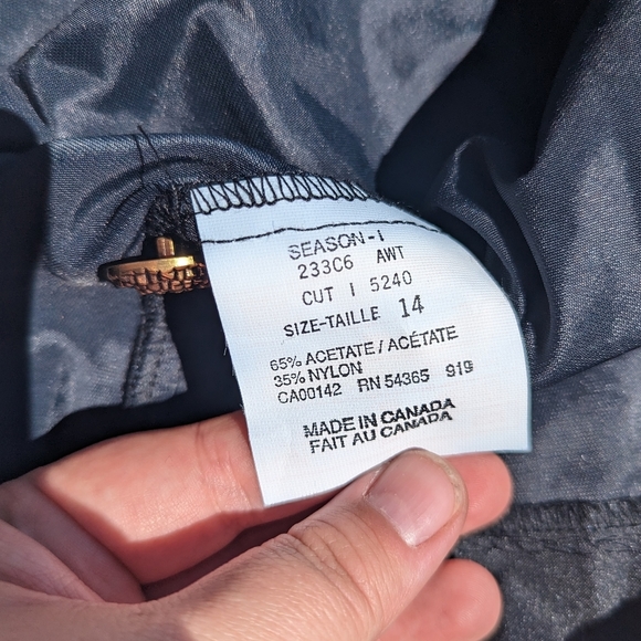 Vintage Tan Jay Velvet Style Set - Velvet Floral Detail + Gold Buttons - Size 14 - Picture 7 of 12